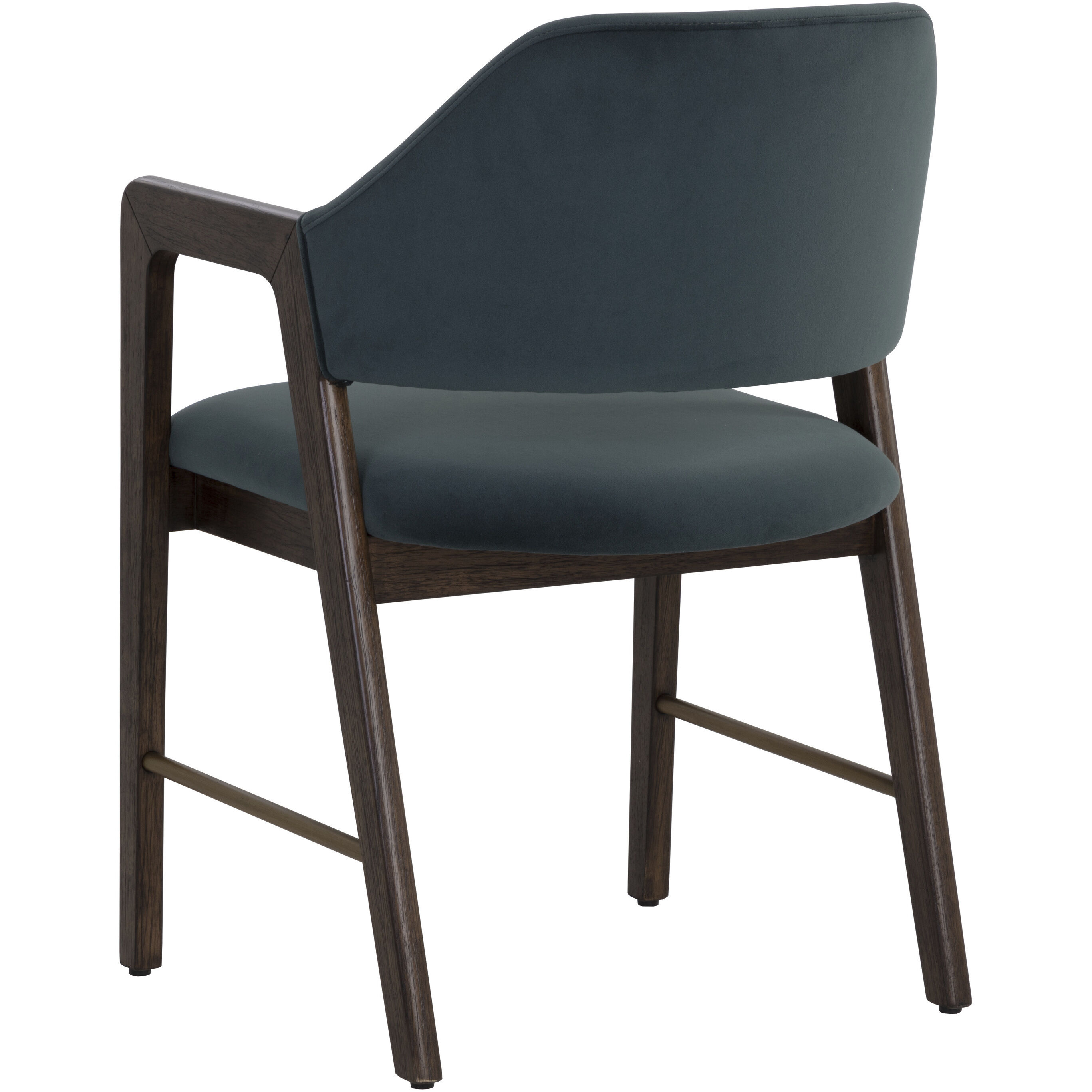 Milton Smoke Acacia / Meg Dusty Teal Dining Armchair